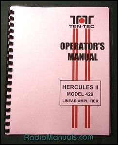 TenTec Model 420 Hercules II Operator's Manual - Click Image to Close